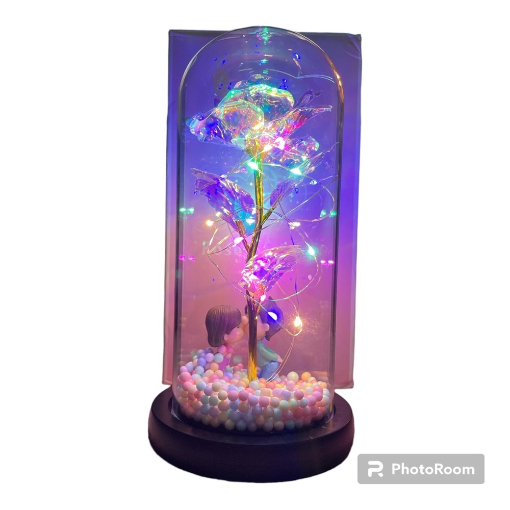 Crystal Galaxy rose in the glass - Picture 3 of 5